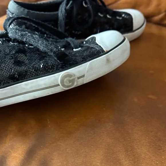 G by Guess Black and White Sequin Sneakers - Picture 2 of 5